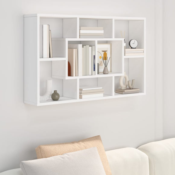 NNEVL Wall Shelf White 85x16x52.5 cm Engineered Wood