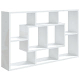 NNEVL Wall Shelf High Gloss White 85x16x52.5 cm Engineered Wood