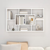 NNEVL Wall Shelf High Gloss White 85x16x52.5 cm Engineered Wood