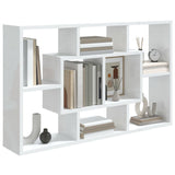 NNEVL Wall Shelf High Gloss White 85x16x52.5 cm Engineered Wood
