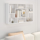 NNEVL Wall Shelf High Gloss White 85x16x52.5 cm Engineered Wood