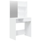 NNEVL Dressing Table with Mirror White 74.5x40x141 cm
