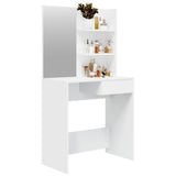 NNEVL Dressing Table with Mirror White 74.5x40x141 cm