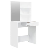 NNEVL Dressing Table with Mirror White 74.5x40x141 cm