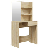 NNEVL Dressing Table with Mirror Sonoma Oak 74.5x40x141 cm