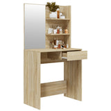 NNEVL Dressing Table with Mirror Sonoma Oak 74.5x40x141 cm