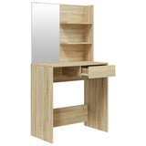 NNEVL Dressing Table with Mirror Sonoma Oak 74.5x40x141 cm