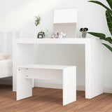 NNEVL Dressing Stool White 70x35x45 cm Engineered Wood