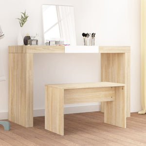 NNEVL Dressing Stool Sonoma Oak 70x35x45 cm Engineered Wood
