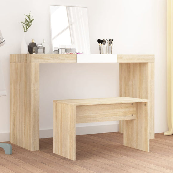 NNEVL Dressing Stool Sonoma Oak 70x35x45 cm Engineered Wood