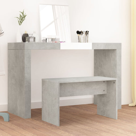 NNEVL Dressing Stool Concrete Grey 70x35x45 cm Engineered Wood