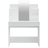 NNEVL Dressing Table with Mirror White 96x40x142 cm