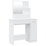 NNEVL Dressing Table with Mirror White 86.5x35x136 cm
