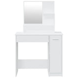 NNEVL Dressing Table with Mirror White 86.5x35x136 cm