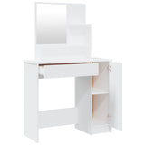 NNEVL Dressing Table with Mirror White 86.5x35x136 cm