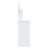 NNEVL Dressing Table with Mirror White 86.5x35x136 cm