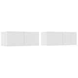 NNEVL TV Cabinets 2 pcs White 80x30x30 cm Engineered Wood
