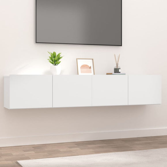 NNEVL TV Cabinets 2 pcs White 80x30x30 cm Engineered Wood