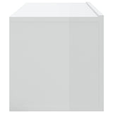 NNEVL Wall TV Cabinets 2 pcs High Gloss White 100x30x30 cm Engineered Wood