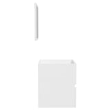 NNEVL Bathroom Cabinet with Mirror White Engineered Wood