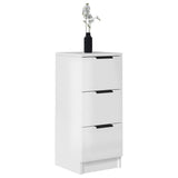 NNEVL Sideboards 2 pcs High Gloss White 30x30x70 cm Engineered Wood