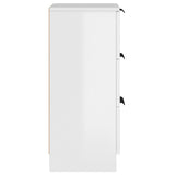 NNEVL Sideboards 2 pcs High Gloss White 30x30x70 cm Engineered Wood