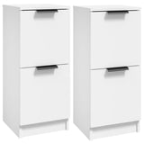 NNEVL Sideboards 2 pcs White 30x30x70 cm Engineered Wood