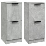 NNEVL Sideboards 2 pcs Concrete Grey 30x30x70 cm Engineered Wood