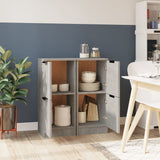NNEVL Sideboards 2 pcs Concrete Grey 30x30x70 cm Engineered Wood