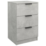 NNEVL Bedside Cabinets 2 pcs Concrete Grey 40x36x65 cm