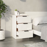 NNEVL Bedside Cabinets 2 pcs High Gloss White 40x36x65 cm