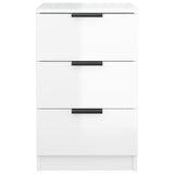 NNEVL Bedside Cabinets 2 pcs High Gloss White 40x36x65 cm