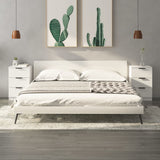 NNEVL Bedside Cabinets 2 pcs High Gloss White 40x36x65 cm