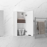 NNEVL Wall-mounted Bathroom Cabinet High Gloss White 32x20x67 cm