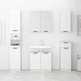 NNEVL Bathroom Cabinet High Gloss White 64.5x33.5x59cm Engineered Wood