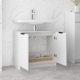 NNEVL Bathroom Cabinet High Gloss White 64.5x33.5x59cm Engineered Wood