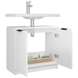 NNEVL Bathroom Cabinet High Gloss White 64.5x33.5x59cm Engineered Wood