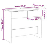 NNEVL Console Table White 90x36x75 cm Engineered Wood