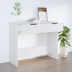 NNEVL Console Table White 90x36x75 cm Engineered Wood