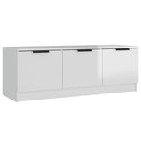 NNEVL TV Cabinet High Gloss White 102x35x36.5 cm Engineered Wood