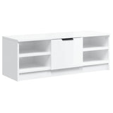 NNEVL TV Cabinet High Gloss White 102x35.5x36.5 cm Engineered Wood