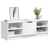 NNEVL TV Cabinet High Gloss White 102x35.5x36.5 cm Engineered Wood