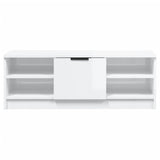 NNEVL TV Cabinet High Gloss White 102x35.5x36.5 cm Engineered Wood