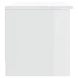 NNEVL TV Cabinet High Gloss White 102x35.5x36.5 cm Engineered Wood
