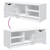 NNEVL TV Cabinet High Gloss White 102x35.5x36.5 cm Engineered Wood