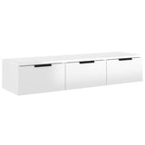 NNEVL Wall Cabinet High Gloss White 102x30x20 cm Engineered Wood