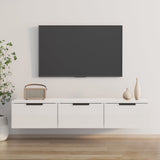 NNEVL Wall Cabinet High Gloss White 102x30x20 cm Engineered Wood