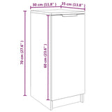 NNEVL Shoe Cabinet White 30x35x70 cm Engineered Wood