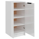 NNEVL Shoe Cabinet High Gloss White 30x35x70 cm Engineered Wood