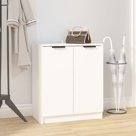 NNEVL Shoe Cabinet White 59x35x70 cm Engineered Wood